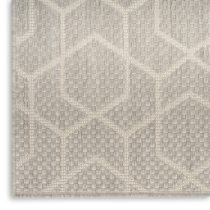 5' X 7' Gray And Beige Geometric Indoor Outdoor Area Rug HomeRoots