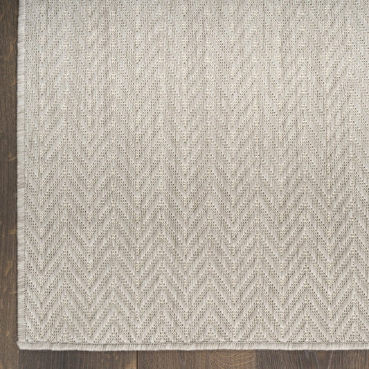 5' X 7' Gray Geometric Indoor Outdoor Area Rug
