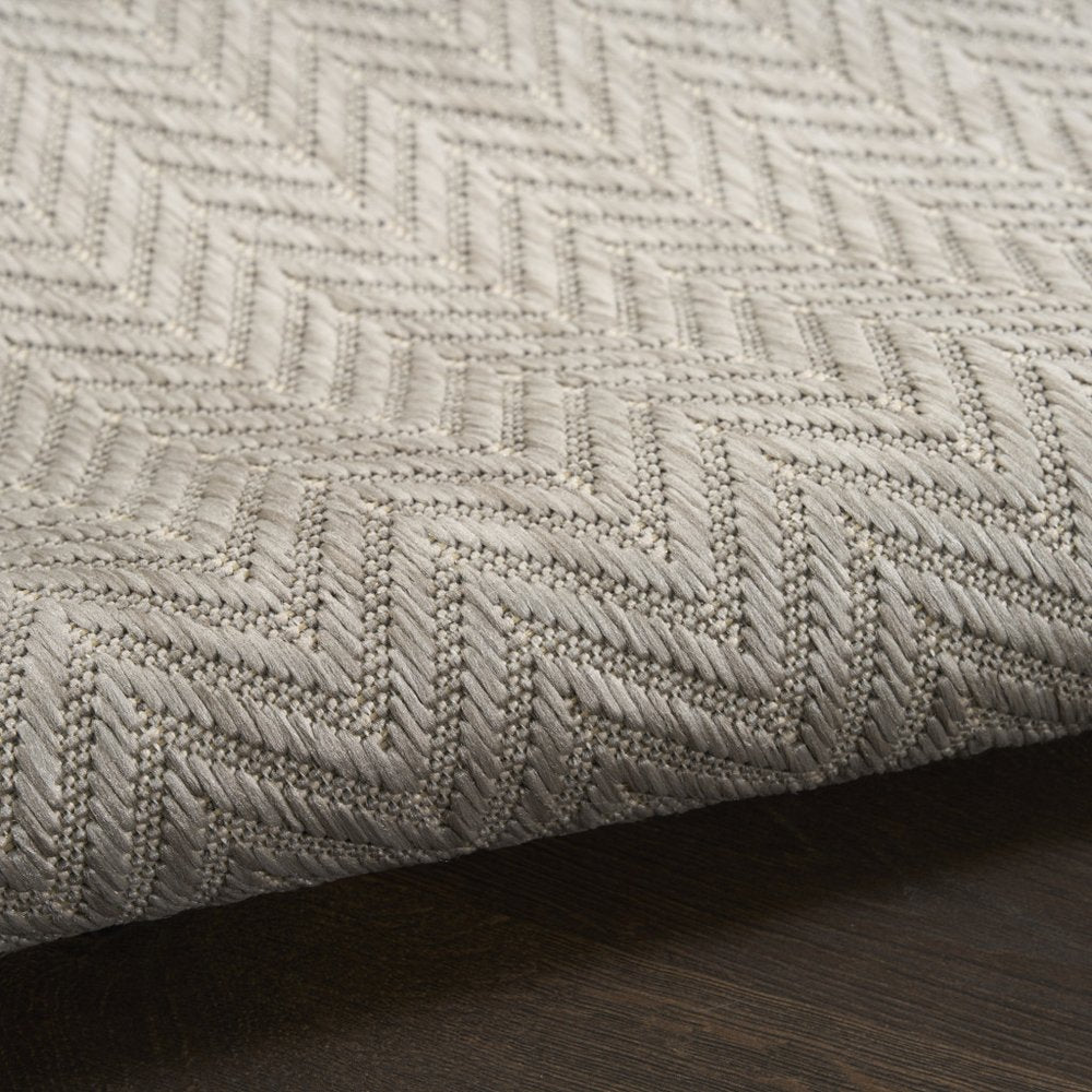 5' X 7' Gray Geometric Indoor Outdoor Area Rug — view 4