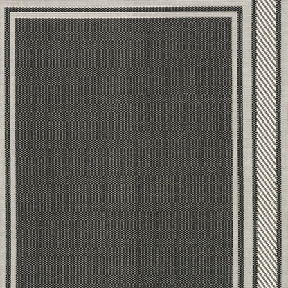 6' X 9' Black Geometric Indoor Outdoor Area Rug HomeRoots