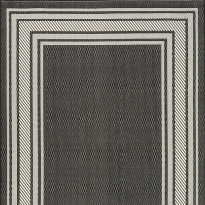 6' X 9' Black Geometric Indoor Outdoor Area Rug HomeRoots