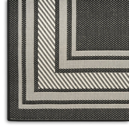 6' X 9' Black Geometric Indoor Outdoor Area Rug HomeRoots