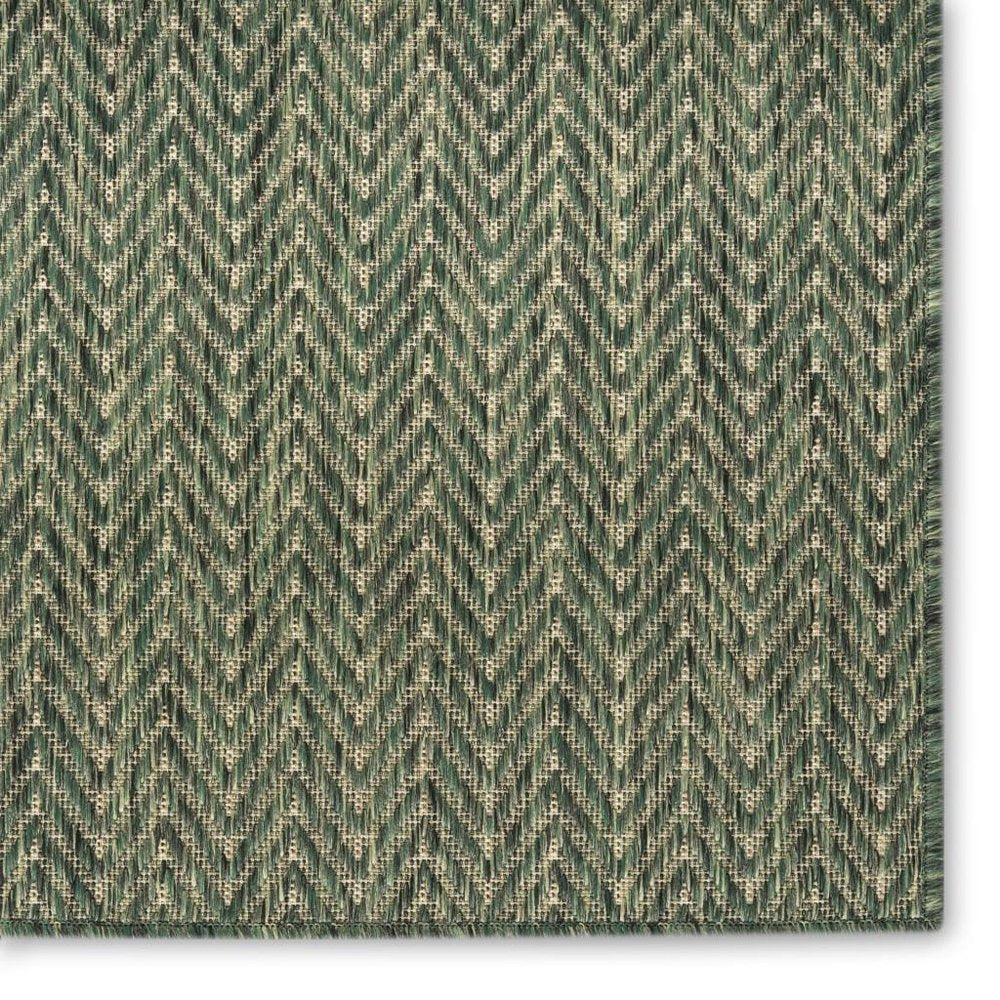 6' X 9' Green Geometric Indoor Outdoor Area Rug — view 10