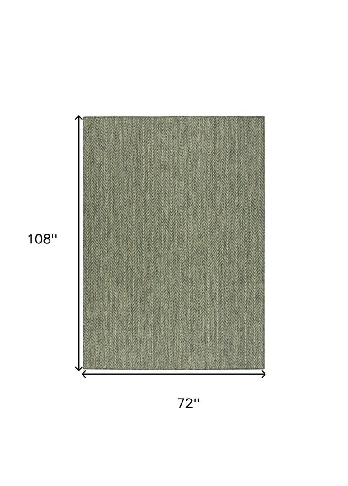 6' X 9' Green Geometric Indoor Outdoor Area Rug HomeRoots