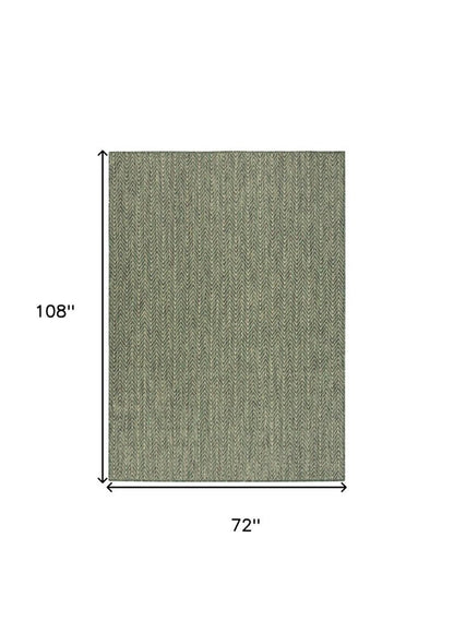 6' X 9' Green Geometric Indoor Outdoor Area Rug HomeRoots