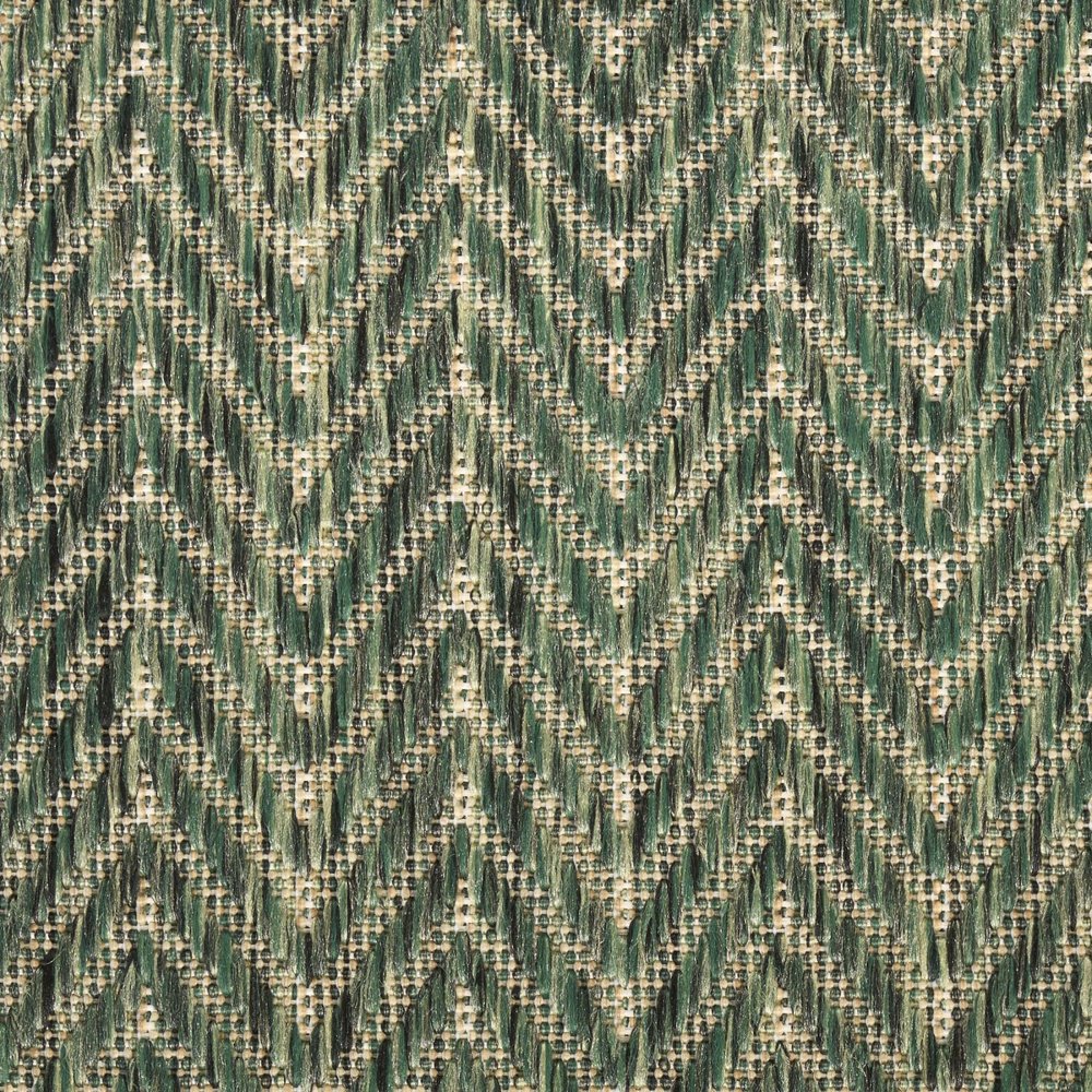 6' X 9' Green Geometric Indoor Outdoor Area Rug