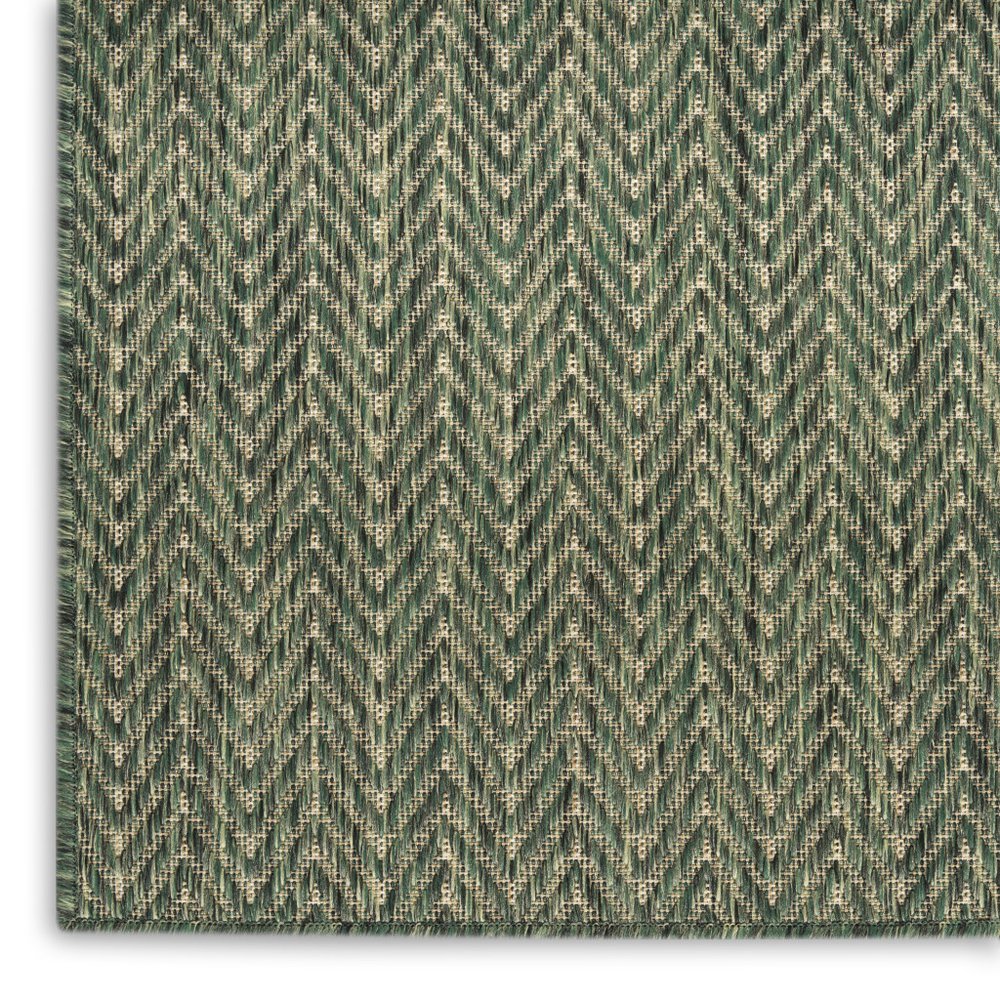6' X 9' Green Geometric Indoor Outdoor Area Rug — view 6