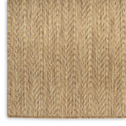 6' X 9' Natural Geometric Indoor Outdoor Area Rug