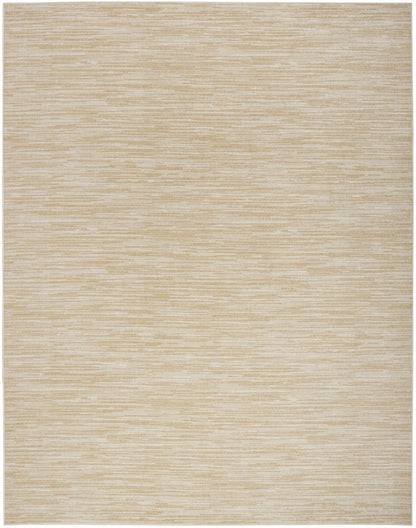 6' X 9' Ivory And Gold Abstract Indoor Outdoor Area Rug HomeRoots