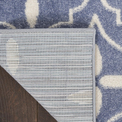 6' X 9' Blue And Ivory Geometric Indoor Outdoor Area Rug HomeRoots