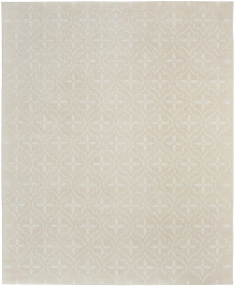 6' X 9' Ivory And Beige Geometric Indoor Outdoor Area Rug — view 8
