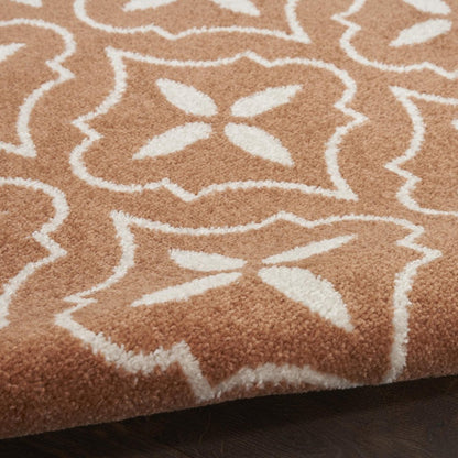 6' X 9' Copper Geometric Indoor Outdoor Area Rug HomeRoots