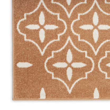 6' X 9' Copper Geometric Indoor Outdoor Area Rug HomeRoots
