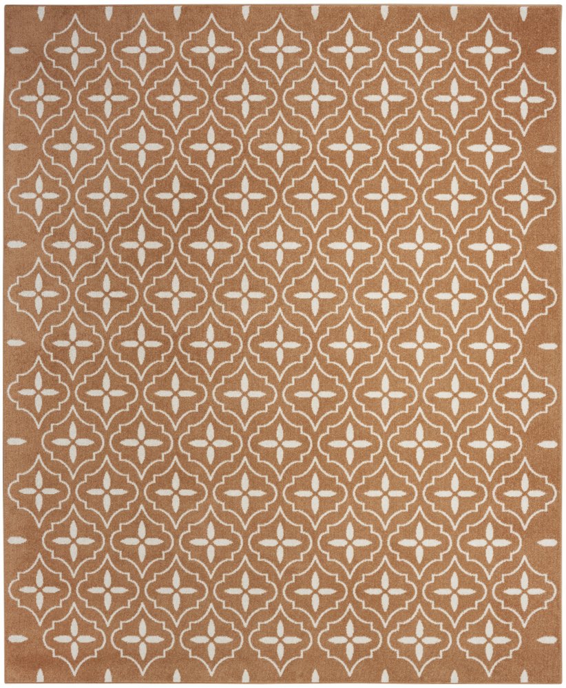 6' X 9' Copper Geometric Indoor Outdoor Area Rug — view 8