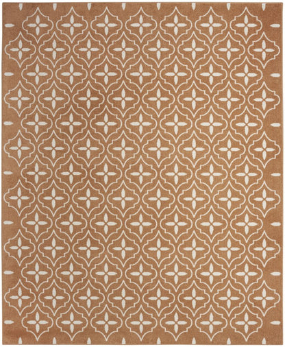 6' X 9' Copper Geometric Indoor Outdoor Area Rug HomeRoots