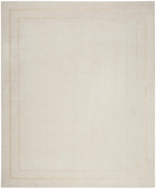 6' X 9' Ivory And Gold Indoor Outdoor Area Rug