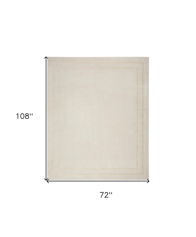 6' X 9' Ivory And Gold Indoor Outdoor Area Rug — view 3