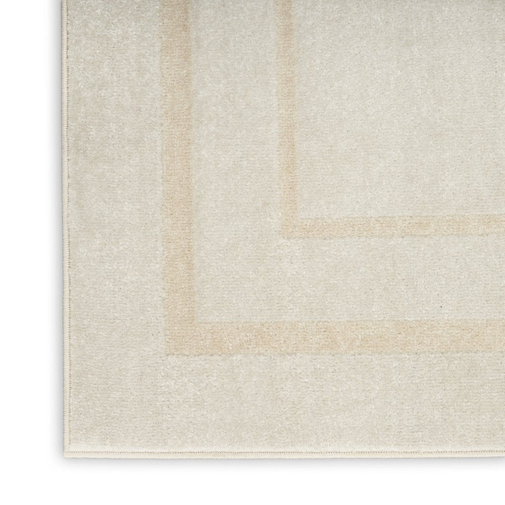 6' X 9' Ivory And Gold Indoor Outdoor Area Rug — view 6