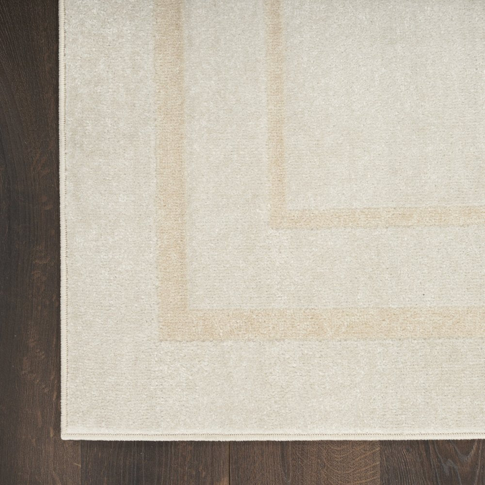 6' X 9' Ivory And Gold Indoor Outdoor Area Rug — view 10