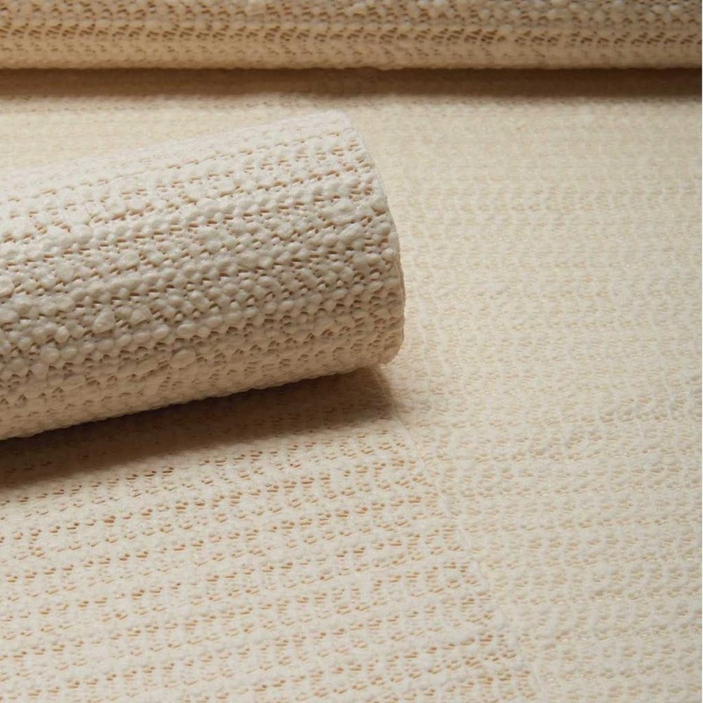 12' x 15' Ivory Striped Weave Non Slip Rug Pad HomeRoots
