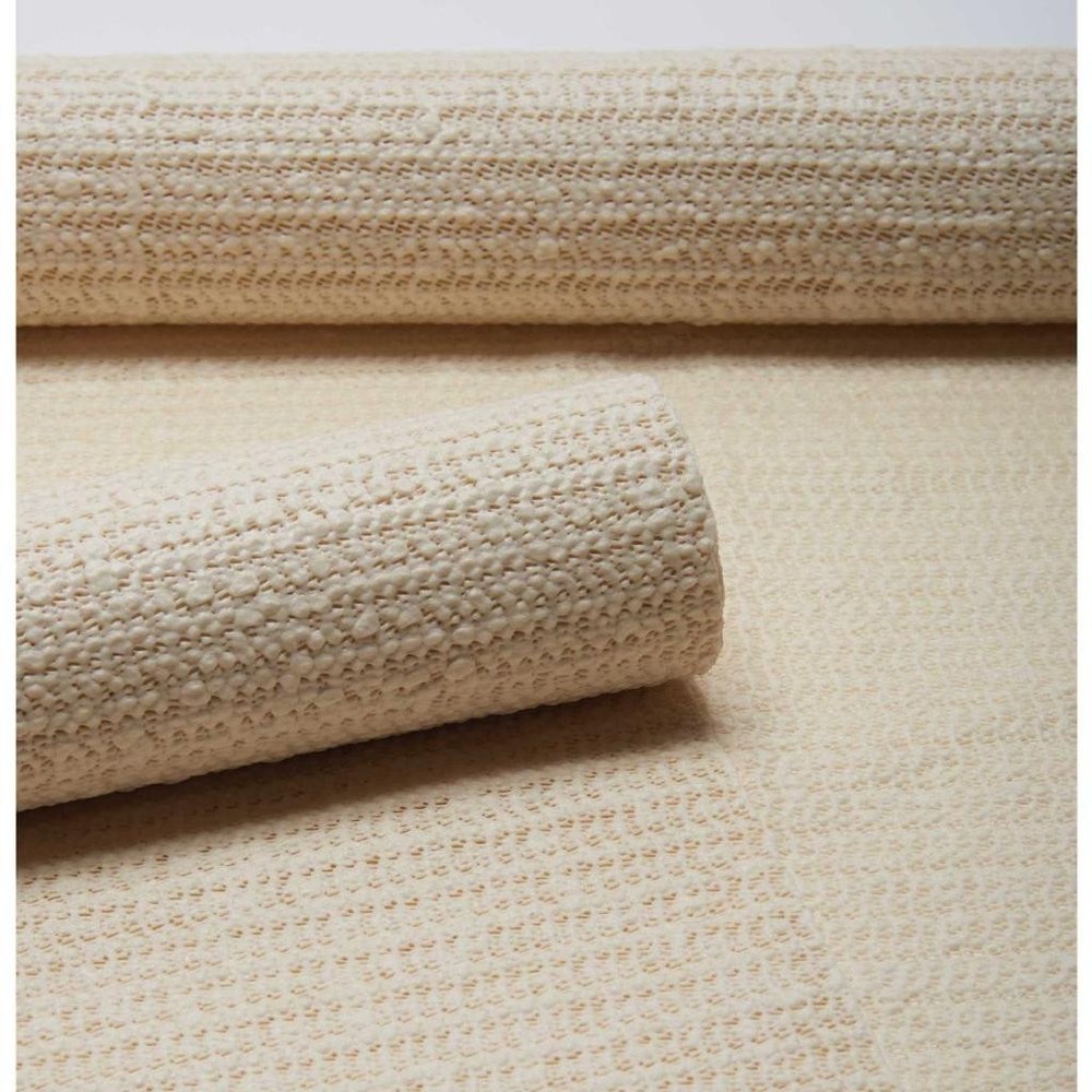 12' x 15' Ivory Striped Weave Non Slip Rug Pad HomeRoots
