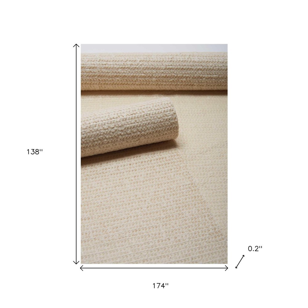 12' x 15' Ivory Striped Weave Non Slip Rug Pad HomeRoots
