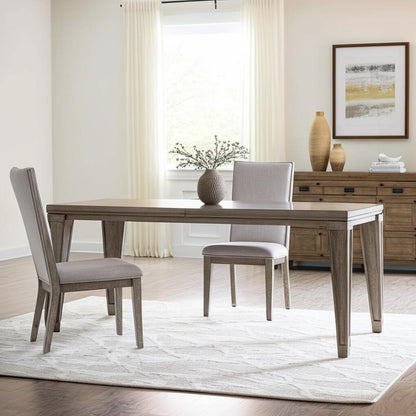 Set of Two Gray Fabric And Solid Wood Dining Side Chairs HomeRoots
