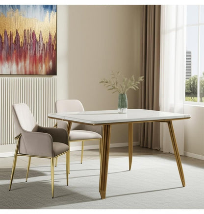 Set of Two Gray and Gold Velvet And Wood and Metal Dining Side Chairs HomeRoots
