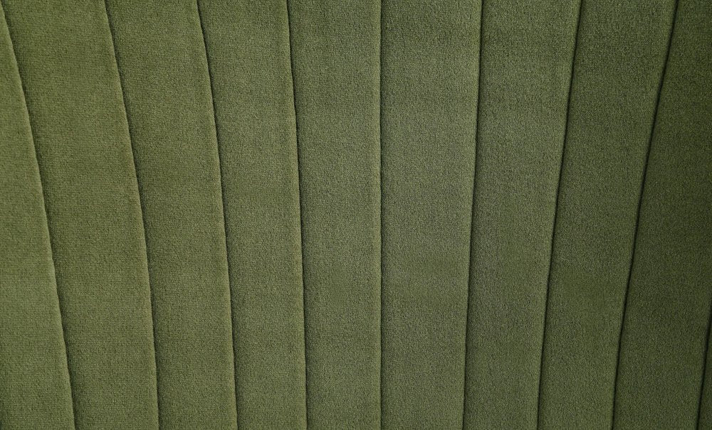 Set of Two Green and Gold Upholstered Velvet And Steel Wing Back Dining Side Chairs HomeRoots