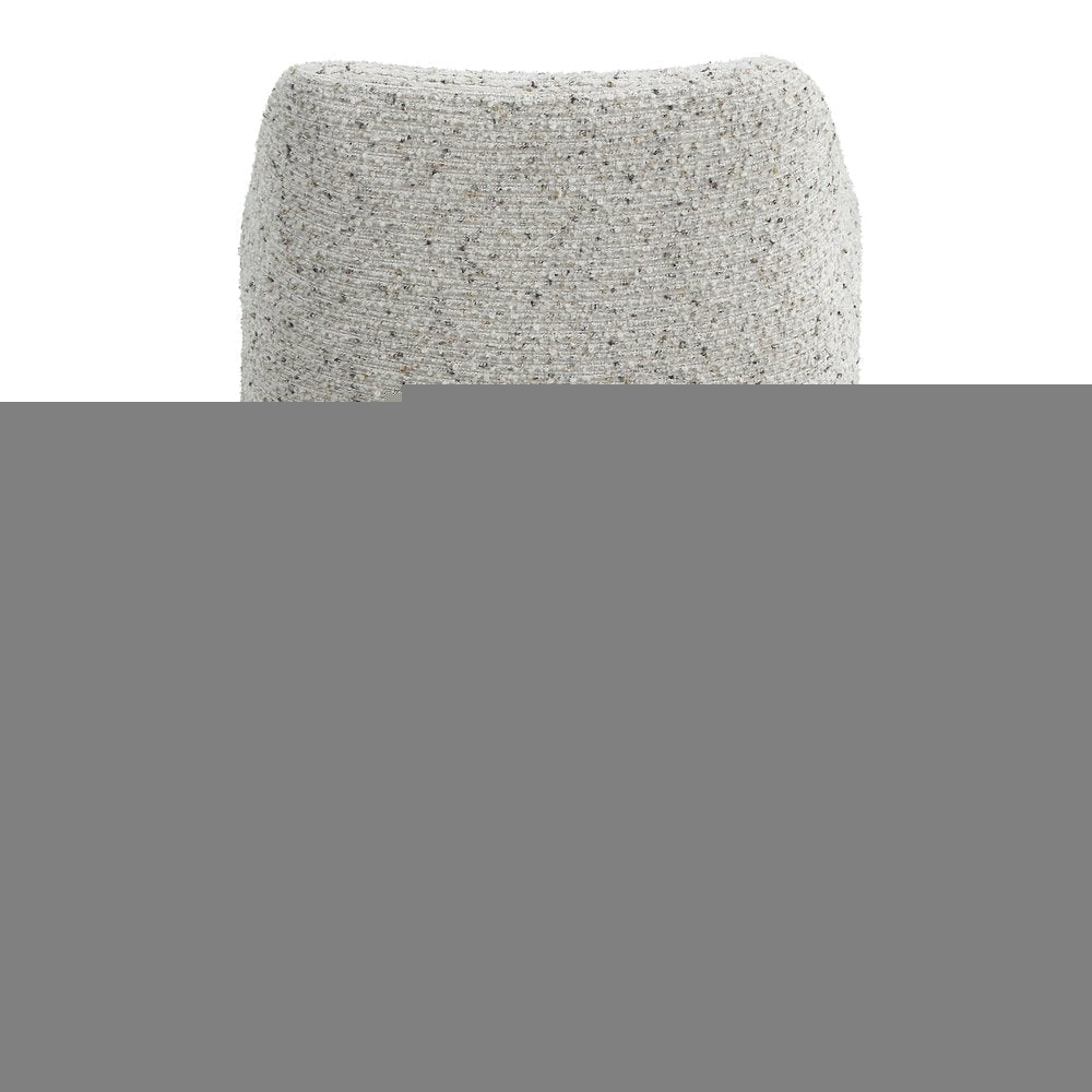 Beige and Gold Upholstered Boucle Wing Back Dining Side Chair HomeRoots
