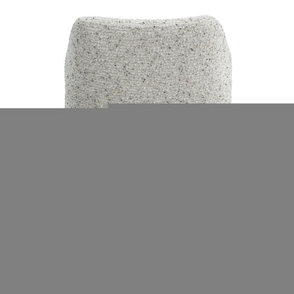 Beige and Gold Upholstered Boucle Wing Back Dining Side Chair HomeRoots