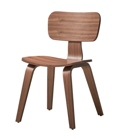 Set of Two Oak and Brown Solid Wood Open Back Dining Side Chairs HomeRoots