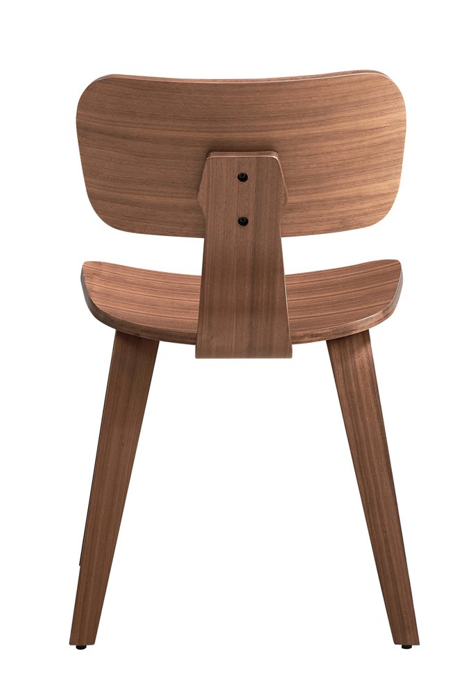Set of Two Oak and Brown Solid Wood Open Back Dining Side Chairs HomeRoots