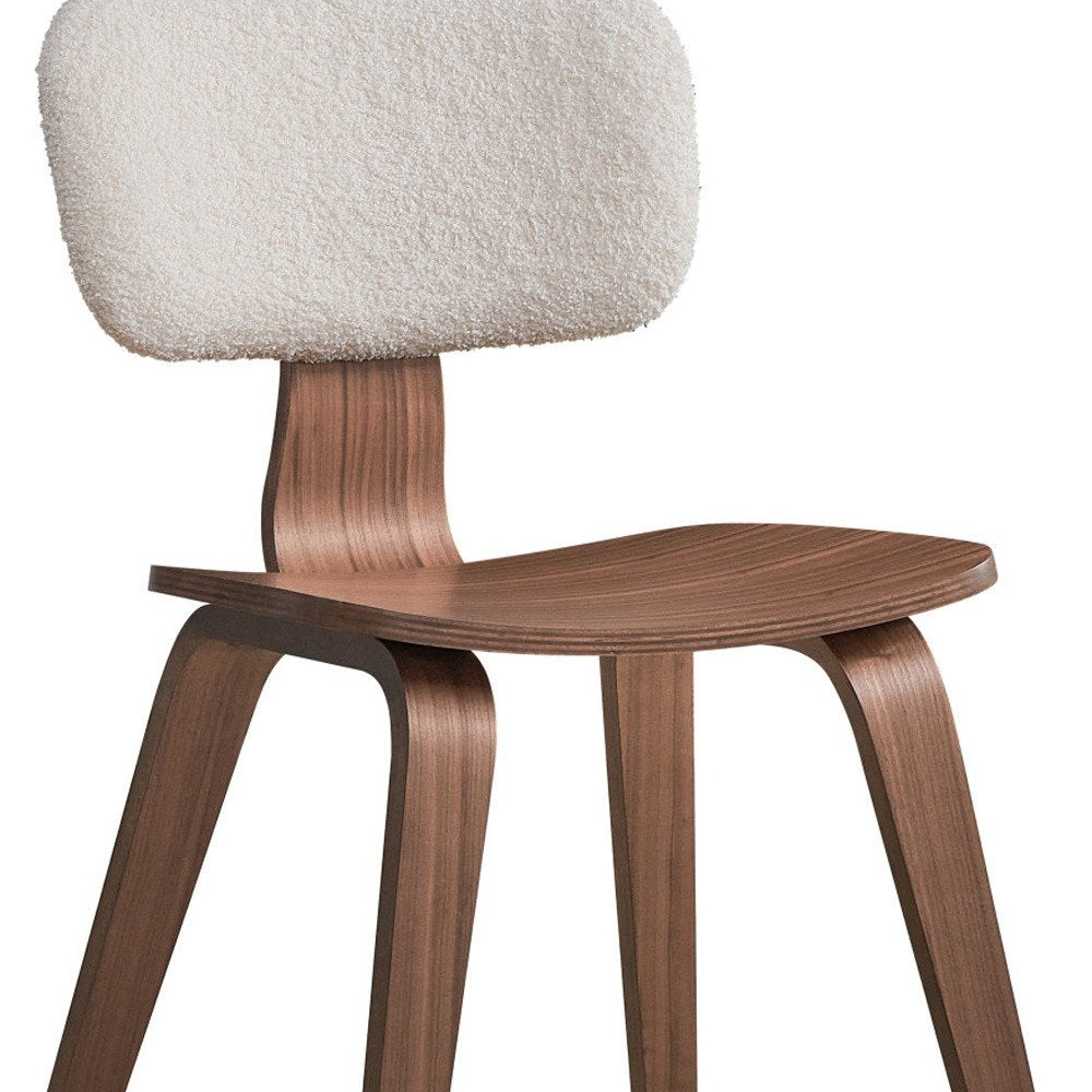Set of Two Green and Brown Fabric Open Back Dining Side Chairs HomeRoots