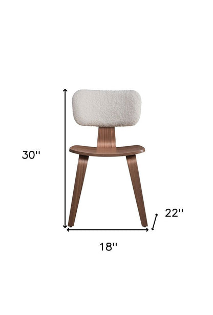 Set of Two Green and Brown Fabric Open Back Dining Side Chairs HomeRoots