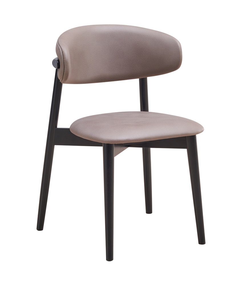 Set of Two Gray and Black Fabric Open Back Dining Side Chairs HomeRoots