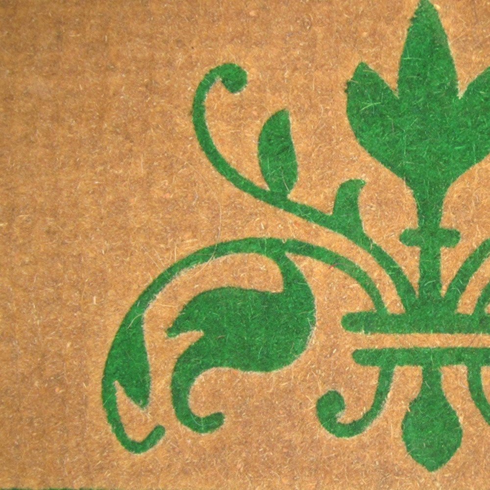18" X 30" Brown and Green Coir Abstract Outdoor Door Mat — view 8