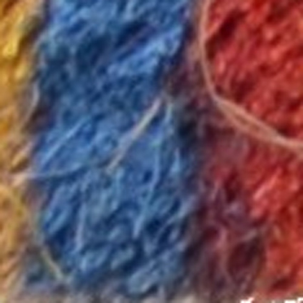 18" X 47" Blue and Green Coir Striped Outdoor Door Mat — view 4
