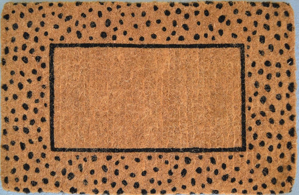 20" X 30" Brown and Black Coir Animal Print Outdoor Door Mat — view 1