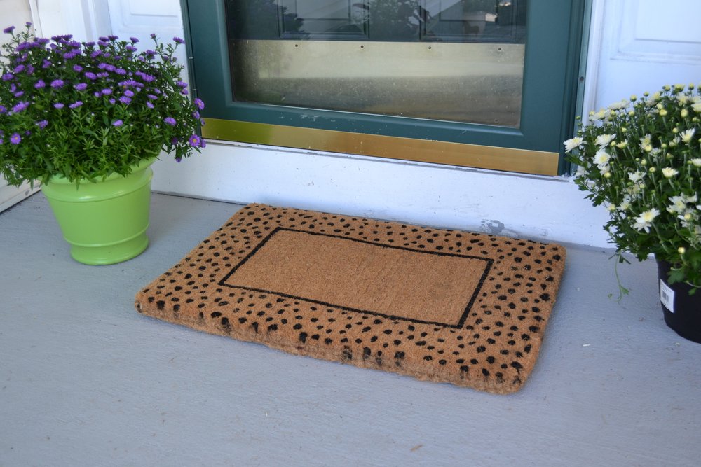20" X 30" Brown and Black Coir Animal Print Outdoor Door Mat — view 2