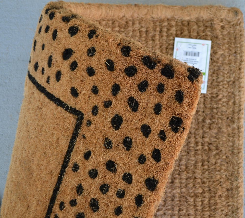 20" X 30" Brown and Black Coir Animal Print Outdoor Door Mat — view 3