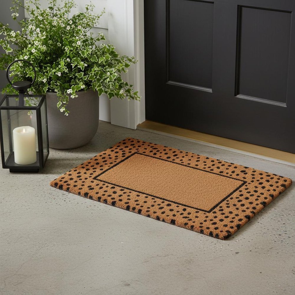 20" X 30" Brown and Black Coir Animal Print Outdoor Door Mat — view 11