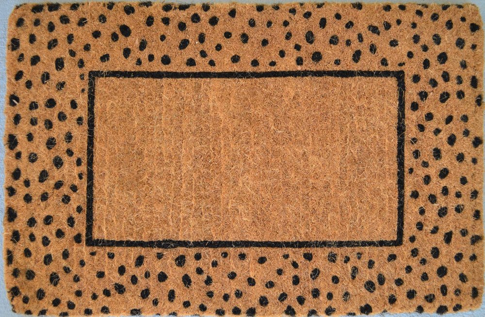 20" X 30" Brown and Black Coir Animal Print Outdoor Door Mat — view 7