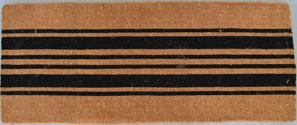24" X 60" Brown and Black Coir Striped Outdoor Door Mat — view 5