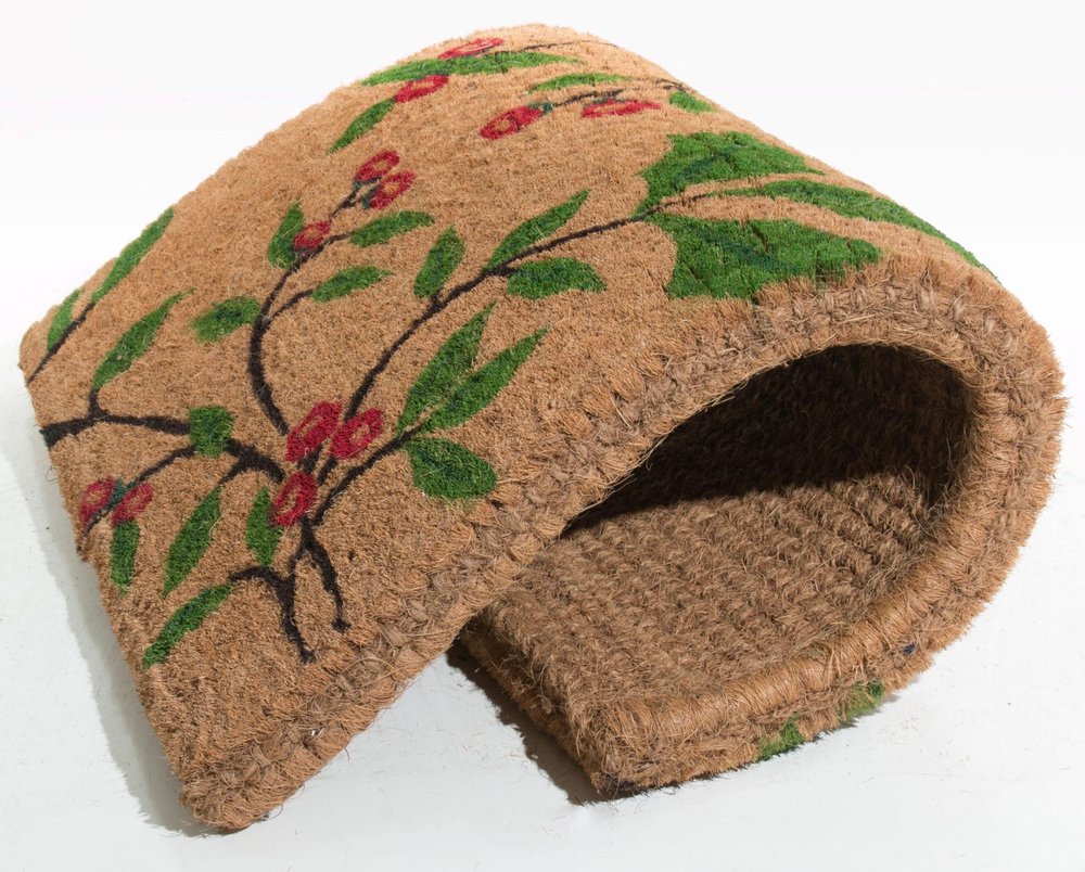 18" X 30" Brown and Green Coir Holiday Outdoor Christmas Door Mat — view 3
