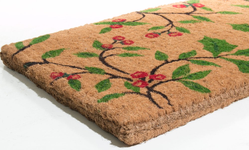18" X 30" Brown and Green Coir Holiday Outdoor Christmas Door Mat — view 4