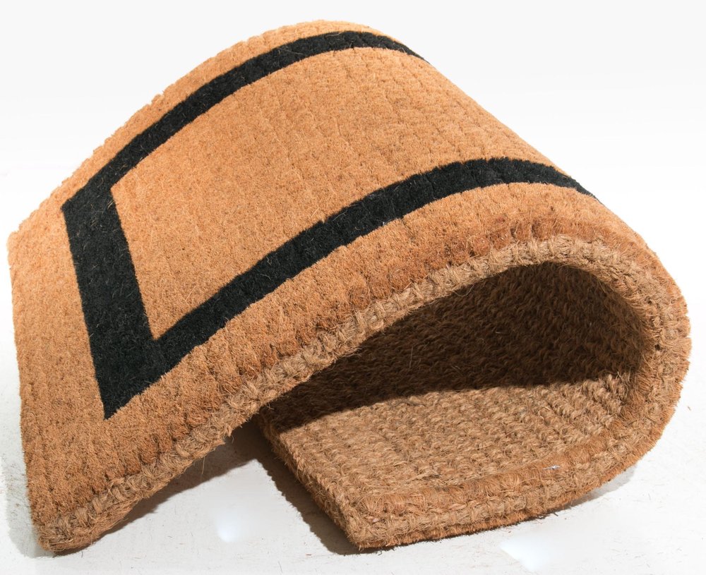 22" X 36" Brown and Black Coir Outdoor Door Mat — view 3