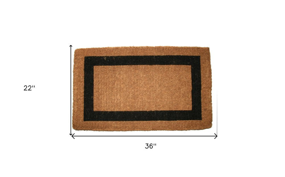 22" X 36" Brown and Black Coir Outdoor Door Mat — view 8