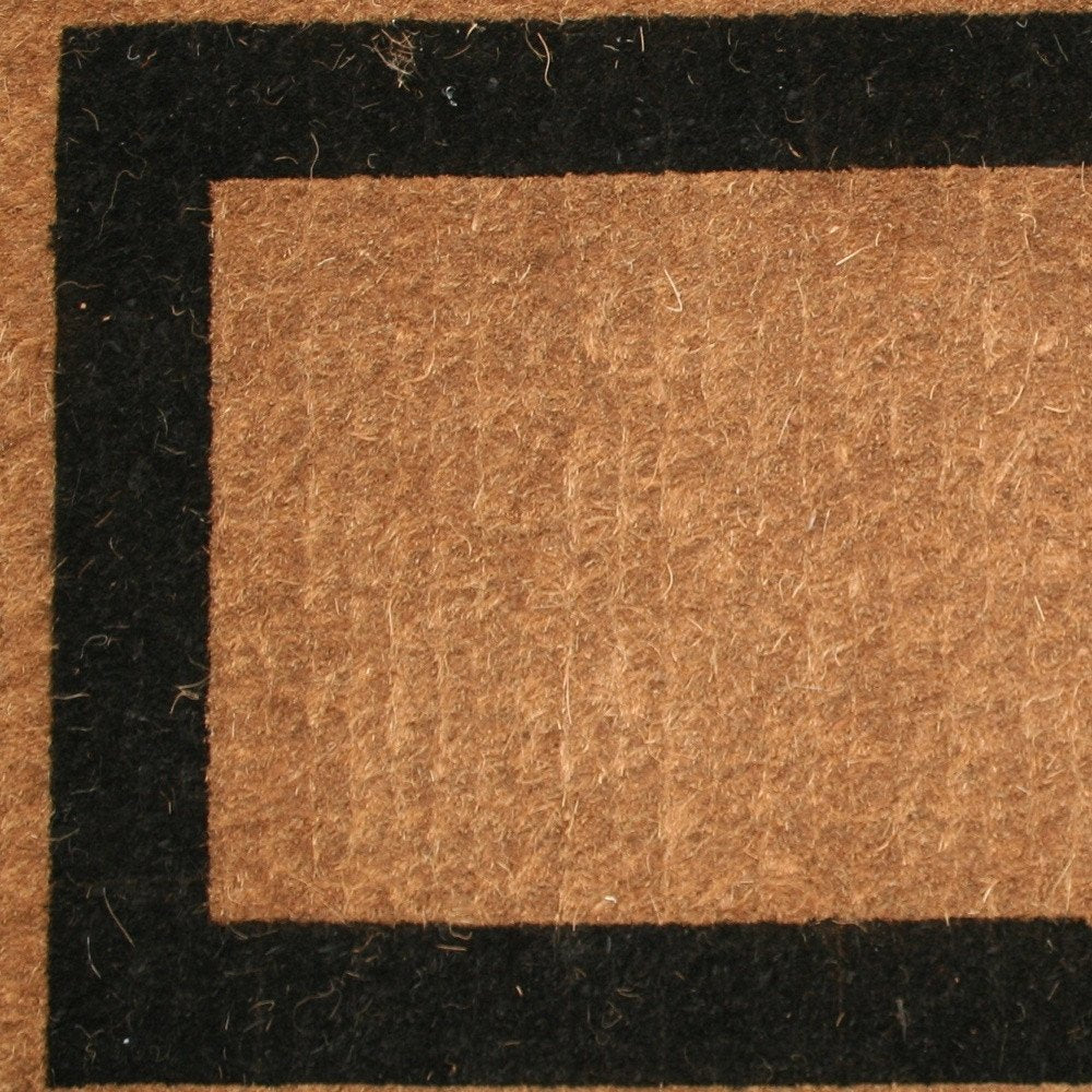 36" X 60" Brown and Black Coir Outdoor Door Mat
