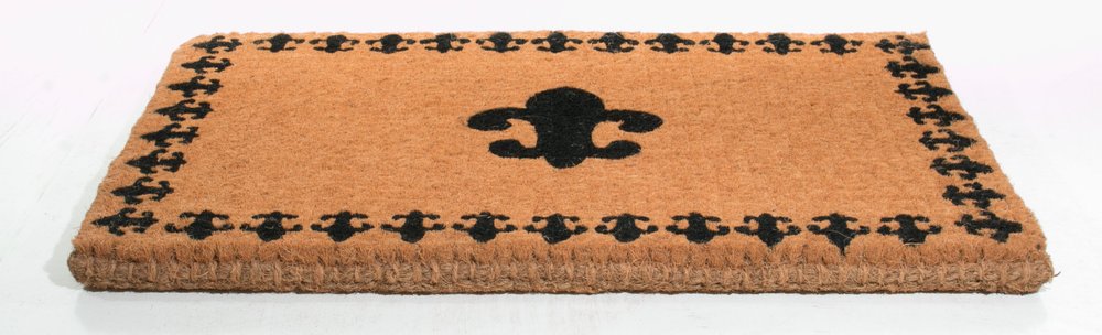 18" X 30" Brown and Black Coir Abstract Outdoor Door Mat — view 2